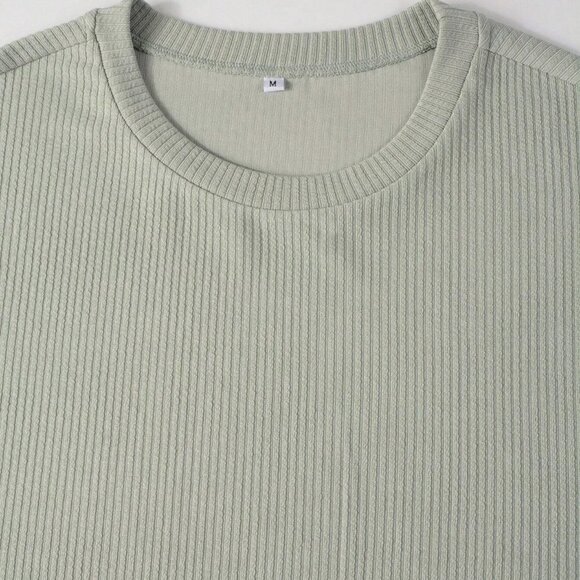 Light Grey Casual Mens Solid Tank Top & Drawstring Waist Pants - Picture 6 of 6